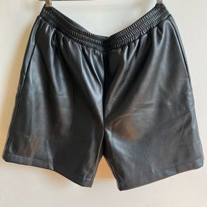 Apparis Black Yoli Faux Leather Shorts WOMENS XL